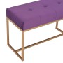 Purple velvet 80 cm bench by vidaXL, Benches for halls and storage - Ref: Foro24-247557, Price: 91,73 €, Discount: %