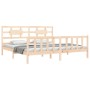 Estructura de cama con cabecero madera maciza 200x200 cm de vidaXL, Camas y somieres - Ref: Foro24-3192576, Precio: 142,44 €,...