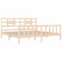 Estructura de cama con cabecero madera maciza 200x200 cm de vidaXL, Camas y somieres - Ref: Foro24-3192576, Precio: 142,44 €,...