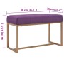 Purple velvet 80 cm bench by vidaXL, Benches for halls and storage - Ref: Foro24-247557, Price: 91,73 €, Discount: %