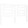 White solid wood bed frame with headboard 160x200 cm by vidaXL, Beds and slatted bases - Ref: Foro24-3192892, Price: 151,67 €...