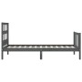 Estructura de cama con cabecero madera maciza gris 100x200 cm de vidaXL, Camas y somieres - Ref: Foro24-3193003, Precio: 110,...