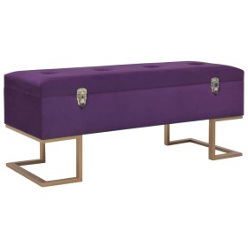 Bench with compartment 105 cm purple velvet by vidaXL, Benches for halls and storage - Ref: Foro24-247572, Price: 133,99 €, D...