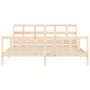 Estructura de cama de matrimonio con cabecero madera maciza de vidaXL, Camas y somieres - Ref: Foro24-3193026, Precio: 171,72...