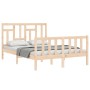 Estructura de cama con cabecero madera maciza 140x190 cm de vidaXL, Camas y somieres - Ref: Foro24-3193121, Precio: 120,07 €,...