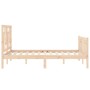 Estructura de cama con cabecero madera maciza 140x190 cm de vidaXL, Camas y somieres - Ref: Foro24-3193121, Precio: 120,07 €,...