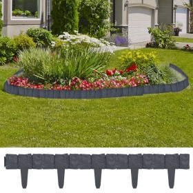 Lawn fence stone look 41 pieces plastic 10 m by vidaXL, Garden edging and edging - Ref: Foro24-314684, Price: 32,32 €, Discou...