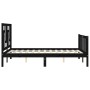 Estructura de cama con cabecero madera maciza negro 140x200 cm de vidaXL, Camas y somieres - Ref: Foro24-3193145, Precio: 172...