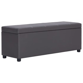 Bank mit Stauraum 116 cm Kunstleder grau von vidaXL, Bänke für Hallen und Lager - Ref: Foro24-281312, Preis: 158,99 €, Rabatt: %