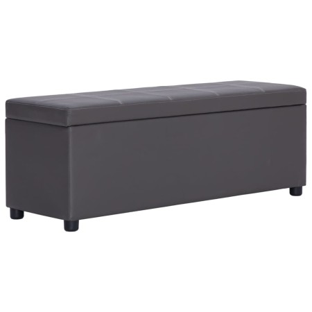 Bank mit Stauraum 116 cm Kunstleder grau von vidaXL, Bänke für Hallen und Lager - Ref: Foro24-281312, Preis: 163,76 €, Rabatt: %