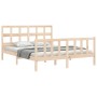 Estructura de cama de matrimonio con cabecero madera maciza de vidaXL, Camas y somieres - Ref: Foro24-3193016, Precio: 131,99...