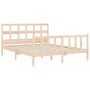 Estructura de cama de matrimonio con cabecero madera maciza de vidaXL, Camas y somieres - Ref: Foro24-3193016, Precio: 131,99...