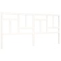 Double bed frame with white solid wood headboard by vidaXL, Beds and slatted bases - Ref: Foro24-3193157, Price: 154,99 €, Di...