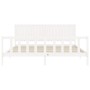 Estructura de cama con cabecero madera maciza blanco 200x200 cm de vidaXL, Camas y somieres - Ref: Foro24-3192967, Precio: 18...