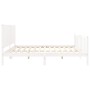 Estructura de cama con cabecero madera maciza blanco 200x200 cm de vidaXL, Camas y somieres - Ref: Foro24-3192967, Precio: 18...