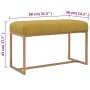 Bench 80 cm mustard velvet by vidaXL, Benches for halls and storage - Ref: Foro24-247556, Price: 87,97 €, Discount: %