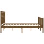 Estructura de cama matrimonio con cabecero madera marrón miel de vidaXL, Camas y somieres - Ref: Foro24-3193179, Precio: 146,...