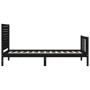 Estructura de cama con cabecero madera maciza negro de vidaXL, Camas y somieres - Ref: Foro24-3193175, Precio: 148,99 €, Desc...