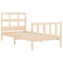 Estructura de cama con cabecero madera maciza 90x200 cm de vidaXL, Camas y somieres - Ref: Foro24-3192996, Precio: 92,24 €, D...