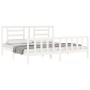 Estructura de cama con cabecero madera maciza blanco 200x200 cm de vidaXL, Camas y somieres - Ref: Foro24-3192902, Precio: 15...