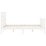 Estructura cama de matrimonio con cabecero madera maciza blanco de vidaXL, Camas y somieres - Ref: Foro24-3193112, Precio: 13...