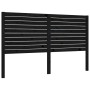 Bed frame with black solid wood headboard 160x200 cm by vidaXL, Beds and slatted bases - Ref: Foro24-3193220, Price: 210,36 €...