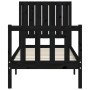 Single bed frame with black solid wood headboard by vidaXL, Beds and slatted bases - Ref: Foro24-3192910, Price: 113,70 €, Di...