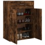 Smoked oak plywood shoe cabinet 60x35x84 cm by vidaXL, Shoe racks and shoe organizers - Ref: Foro24-815417, Price: 81,90 €, D...