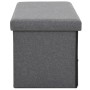 Dark Gray Faux Linen Folding Storage Bench by vidaXL, Benches for halls and storage - Ref: Foro24-247093, Price: 45,23 €, Dis...