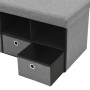 Dark Gray Faux Linen Folding Storage Bench by vidaXL, Benches for halls and storage - Ref: Foro24-247093, Price: 45,23 €, Dis...