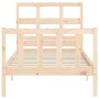 Estructura de cama con cabecero madera maciza de vidaXL, Camas y somieres - Ref: Foro24-3192976, Precio: 89,99 €, Descuento: %