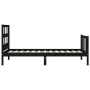 Black solid wood bed frame with headboard by vidaXL, Beds and slatted bases - Ref: Foro24-3192980, Price: 127,99 €, Discount: %