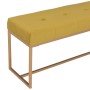 Bench 120 cm mustard velvet by vidaXL, Benches for halls and storage - Ref: Foro24-247561, Price: 109,89 €, Discount: %