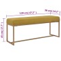 Bench 120 cm mustard velvet by vidaXL, Benches for halls and storage - Ref: Foro24-247561, Price: 109,89 €, Discount: %