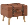 Storage stool 40 cm tan brown synthetic leather by vidaXL, Benches for halls and storage - Ref: Foro24-247530, Price: 58,98 €...