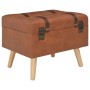 Storage stool 40 cm tan brown synthetic leather by vidaXL, Benches for halls and storage - Ref: Foro24-247530, Price: 58,98 €...