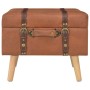 Storage stool 40 cm tan brown synthetic leather by vidaXL, Benches for halls and storage - Ref: Foro24-247530, Price: 58,98 €...