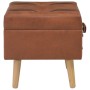 Storage stool 40 cm tan brown synthetic leather by vidaXL, Benches for halls and storage - Ref: Foro24-247530, Price: 58,98 €...