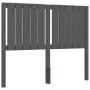 Gray solid wood bed frame with headboard 120x200 cm by vidaXL, Beds and slatted bases - Ref: Foro24-3192943, Price: 149,94 €,...