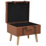 Storage stool 40 cm tan brown synthetic leather by vidaXL, Benches for halls and storage - Ref: Foro24-247530, Price: 58,98 €...