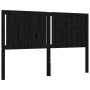 Double bed frame with black solid wood headboard by vidaXL, Beds and slatted bases - Ref: Foro24-3192955, Price: 190,99 €, Di...