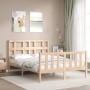 Estructura de cama con cabecero madera maciza 120x200 cm de vidaXL, Camas y somieres - Ref: Foro24-3193006, Precio: 114,99 €,...