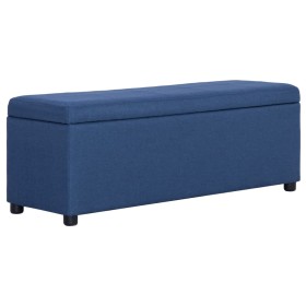 Bench with storage space 116 cm polyester blue by vidaXL, Benches for halls and storage - Ref: Foro24-281321, Price: 161,99 €...