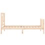 Estructura de cama con cabecero madera maciza de vidaXL, Camas y somieres - Ref: Foro24-3193106, Precio: 90,93 €, Descuento: %