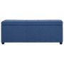 Bench with storage space 116 cm polyester blue by vidaXL, Benches for halls and storage - Ref: Foro24-281321, Price: 164,37 €...