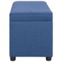 Bench with storage space 116 cm polyester blue by vidaXL, Benches for halls and storage - Ref: Foro24-281321, Price: 164,37 €...