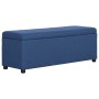 Bench with storage space 116 cm polyester blue by vidaXL, Benches for halls and storage - Ref: Foro24-281321, Price: 164,37 €...