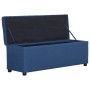 Bench with storage space 116 cm polyester blue by vidaXL, Benches for halls and storage - Ref: Foro24-281321, Price: 164,37 €...