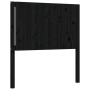 Black solid wood bed frame with headboard by vidaXL, Beds and slatted bases - Ref: Foro24-3192915, Price: 133,99 €, Discount: %