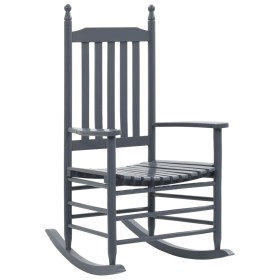 Mecedora con asiento curvo madera de álamo gris de vidaXL, Sillas de jardín - Ref: Foro24-45698, Precio: 107,99 €, Descuento: %